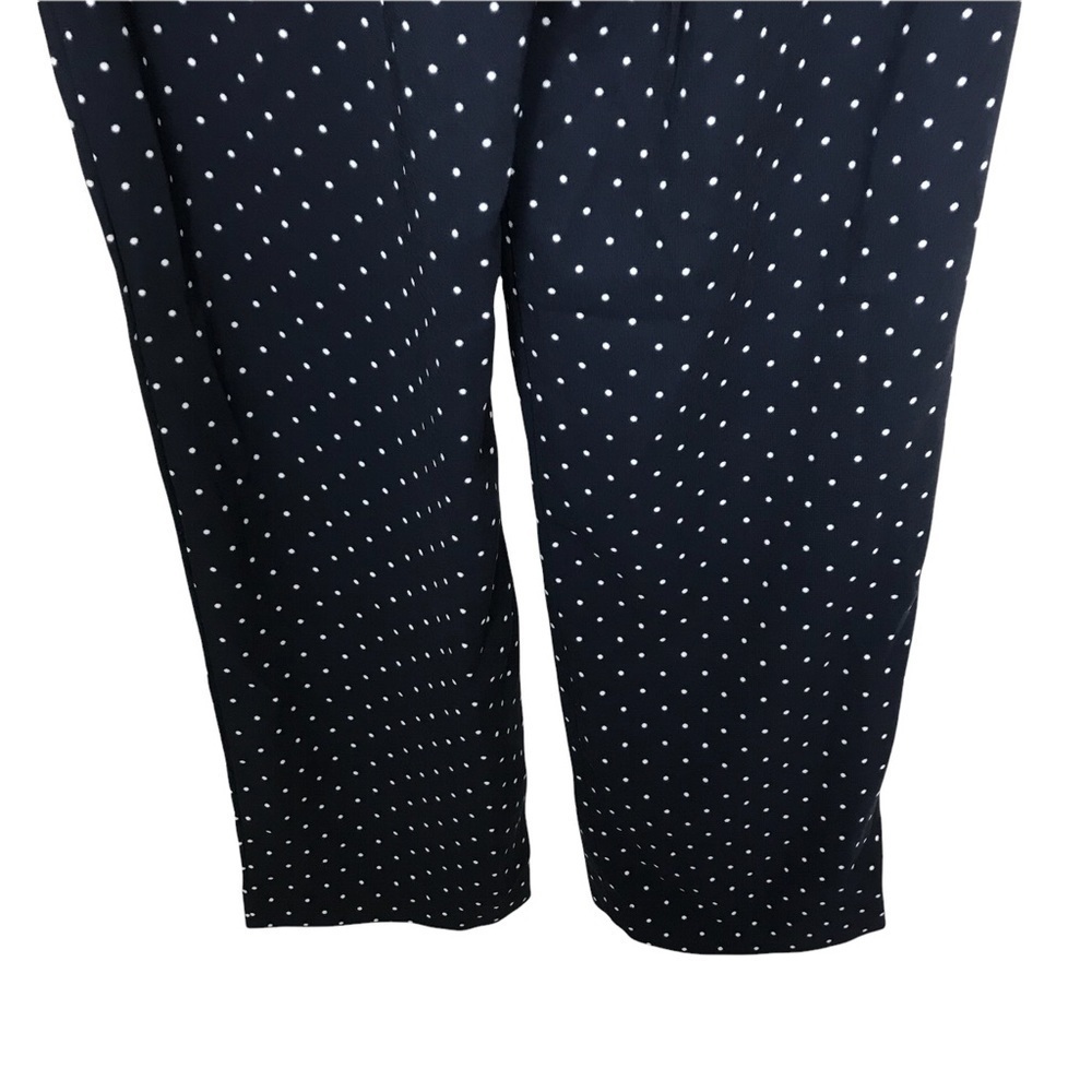 Loft Outlet Navy Blue Polka Dot Drawstring Pants - Picture 6 of 8